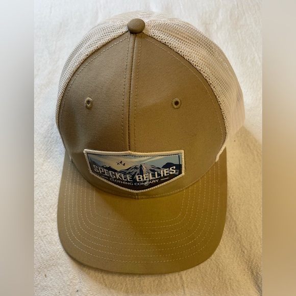 Speckle Bellies Clothing Company Tan SnapBack Mesh Cap - Picture 2 of 9
